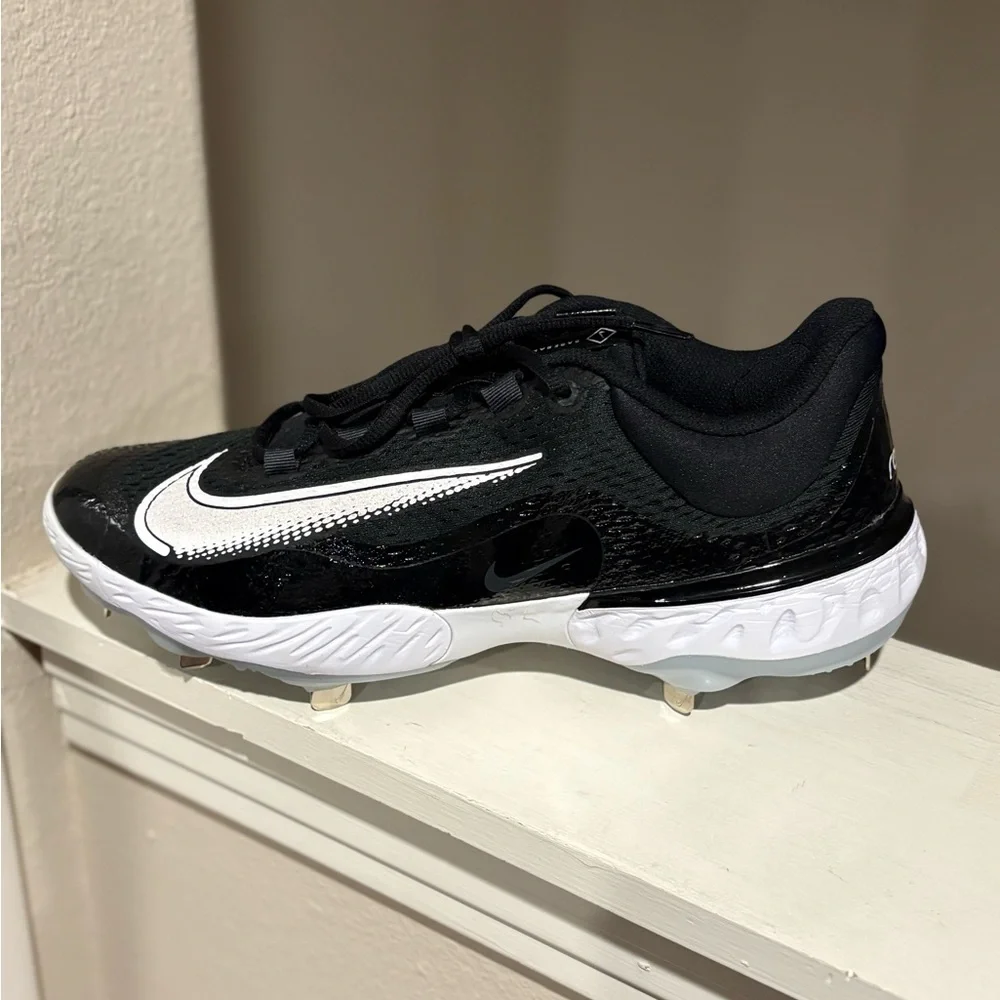 Nike Men’s Alpha Huarache Elite 4 Black White Size 13 Baseball Cleats DJ6521-001 - Picture 4 of 9